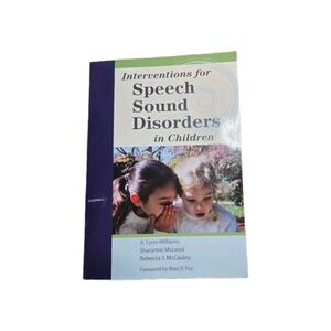 Interventions for Speech Sound Disorders in Children Paperback